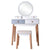 Bedroom Light Luxury Real Wood Dressing Table Simple Makeup Table With Lamp Three Color Adjustable