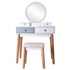 Bedroom Light Luxury Real Wood Dressing Table Simple Makeup Table With Lamp Three Color Adjustable