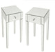 Bedside Table Mirrored Glass Bedside Table with Drawers and Glass Handles Mirror Fast delivery Bedroom Furniture