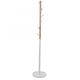 Beech Standing Hat Coat Rack Jacket Bag Hanger Tree Coat Hat Umbrella Stand with Round Base