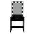 Black Vanity Desk FCH With a Light Cannon Large Mirror Single Drawer Dressing Table Black Dressing Room Bedroom Furniture