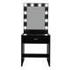 Black Vanity Desk FCH With a Light Cannon Large Mirror Single Drawer Dressing Table Black Dressing Room Bedroom Furniture