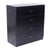 Black Wooden Chest Of Drawers For Bedroom Living Room Cabinet 4 Drawer Chest Corner Cabinet SKU82798534
