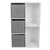 Bookcase Bookshelf Multi-Purpose Shelf Display Rack with 5 Cubby Shelves 3 Bin Drawers for Home Office