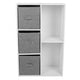 Bookcase Bookshelf Multi-Purpose Shelf Display Rack with 5 Cubby Shelves 3 Bin Drawers for Home Office