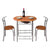 Brown Wood Grain PVC Breakfast Table (One Table and Two Chairs) PVC Breakfast Table for Kitchen Home supplies