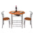Brown Wood Grain PVC Breakfast Table (One Table and Two Chairs) PVC Breakfast Table for Kitchen Home supplies