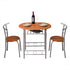 Brown Wood Grain PVC Breakfast Table (One Table and Two Chairs) PVC Breakfast Table for Kitchen Home supplies