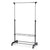 COSTWAY Adjustable Rolling Clothes Hanger Coat Rack Floor Hanger Storage Wardrobe Clothing Drying Racks With Shoe Rack HW53830