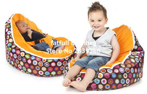COVER ONLY, NO FILLINGS - 2 in 1 functional Lovely Fish Pattern Baby Bean Bag Infant Beanbag Cover No Stuffings with Zipper