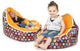 COVER ONLY, NO FILLINGS - 2 in 1 functional Lovely Fish Pattern Baby Bean Bag Infant Beanbag Cover No Stuffings with Zipper