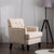 Classical Fabric Sofa Single Sofa with Button Beige【71*80*86CM】  vanity chair, armchair , lounge chair.