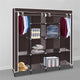Clothes Closet Portable Wardrobe Storage Rack 12 Shelves 4 Side Pockets