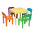 Color Plastic Table And Chair set for Children One Desk And Four Chairs 50x50x46cm