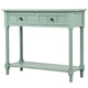 Console Table Traditional Design with Two Drawers and Bottom Shelf Acacia Mangium (Retro blue) 2020 New Arrival