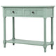 Console Table Traditional Design with Two Drawers and Bottom Shelf Acacia Mangium (Retro blue) 2020 New Arrival