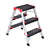 Costway 3 Step Aluminum Lightweight Ladder Folding Non-Slip Platform Stool 330Lbs Load