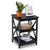 Costway 3-Tier Nightstand End Table Storage Display Shelf Living Room Furniture Black