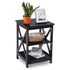 Costway 3-Tier Nightstand End Table Storage Display Shelf Living Room Furniture Black