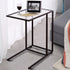Costway Coffee Tray Side Sofa End Table Ottoman Couch Stand TV Lap Snack W/Glass Top New