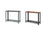 Costway Console Sofa Table W/ Storage Shelf Metal Frame Wood Look Entryway Table SilverBlack