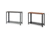Costway Console Sofa Table W/ Storage Shelf Metal Frame Wood Look Entryway Table SilverBlack