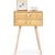 Costway Mid Century Modern 2 Drawers Nightstand In Natural Sofa Side Table End Table