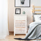 Costway Night Stand 3 Layer 1 Drawer Bedside End Table Organizer Wood W/2 Basket