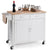 Costway Rolling Kitchen Cart Island Wood Top Storage Trolley Cabinet Utility Modern