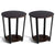 Costway Set of 2 Industrial End Table Sofa Side Table Nightstand Shelf