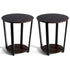 Costway Set of 2 Industrial End Table Sofa Side Table Nightstand Shelf