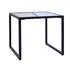 Costway Square Side End Table Tempered Glass Top Metal Frame Living Room Furniture