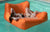 Cover only No Filler - Two room seat people outdoor bean bag furniture,large size beanbag sofa chair,Blue Float lounger on water