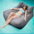 Cover only No Filler - Two room seat people outdoor bean bag furniture,large size beanbag sofa chair,Blue Float lounger on water