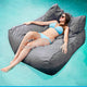 Cover only No Filler - Two room seat people outdoor bean bag furniture,large size beanbag sofa chair,Blue Float lounger on water