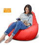 Cover only  No Filler- back support bean bag lounger with stools