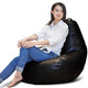 Cover only  No Filler- back support bean bag lounger with stools