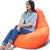 Cover only  No Filler- back support bean bag lounger with stools