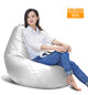 Cover only  No Filler- back support bean bag lounger with stools