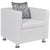 Cube Armchair Artificial Leather White Wooden frame+artificial leather upholstery A Wide Seating Area And Thickly Padded Cushion