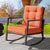 Cushioned Rattan Rocker Armchair Outdoor Patio Wicker Rocking Chair Garden chair outdoor supllies
