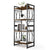DEWEL 4-Shelf Bookshelf Metal and Wood Bookcase 55'' High Tall Bookcase Furniture Standing Storage Shelf Units for Home Decor