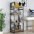 DEWEL 4 Tier Bookcase Vintage Industrial Rustic Bookshelf Rack Metal 61'' Bookcase Standing Storage Shelf Units for Home Office