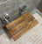 DIYHD 15-3/4" Modern Teak Folding Shower Seat Bench Chrome Wall Mount Teak Wood Shower Seat