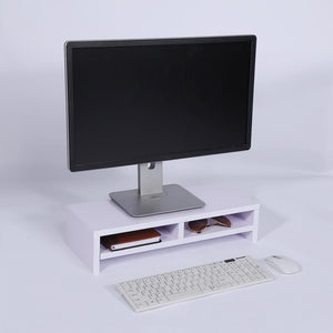 Desktop Monitor Stand LCD TV Laptop Rack Computer Screen Riser Shelf Office Desk Purplish Tool White Professional monitor stand