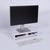 Desktop Monitor Stand LCD TV Laptop Rack Computer Screen Riser Shelf Office Desk Purplish Tool White