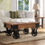 Distressed Coffee Table Recycle Elm With Wheels Natural Wood Movable Creative Farmhouse Style Stable Sofa Table