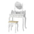 Dresser Make Up Desk Solid Wood Dressers Dressing Table Dormitorio Tocador Coiffeuse 1 Removable Mirror 4 Drawers With Stool