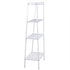 Durable Widen 4 Tiers Bookshelf Ivory White Detor widened Household Four-story Bookshelf American