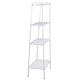 Durable Widen 4 Tiers Bookshelf Ivory White Detor widened Household Four-story Bookshelf American